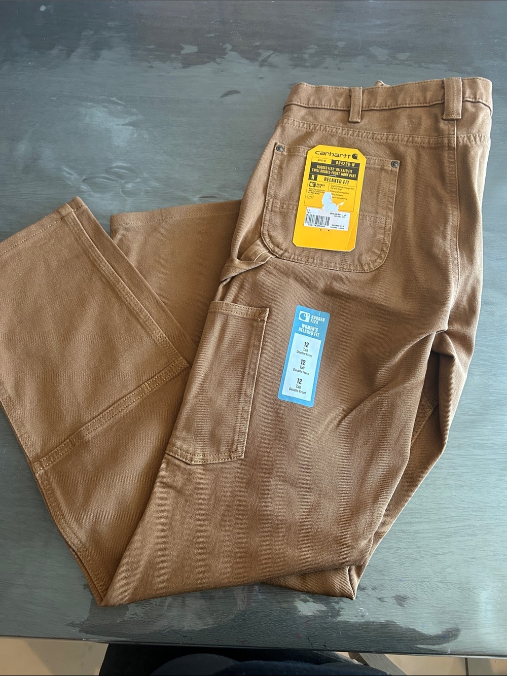 Carhartt Men's Tan Cargo Work Pants - Utility Pocket